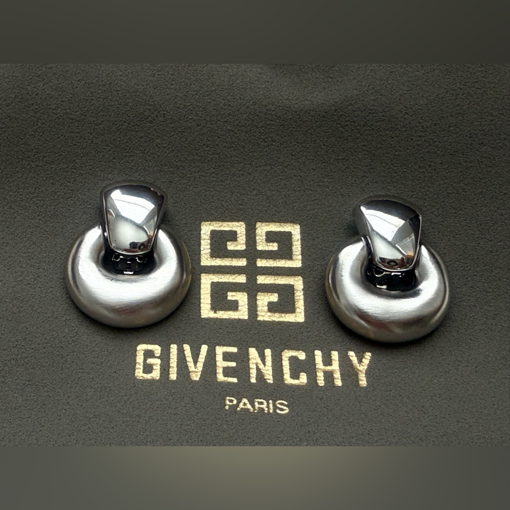 GIVENCHY Silver Tone Earrings